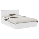 vidaXL Tárolós Ágy fejtámlával fiókkal Fehér 160 x 200 cm Faanyag
