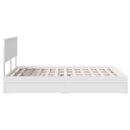 vidaXL Tárolós Ágy fejtámlával fiókkal Fehér 160 x 200 cm Faanyag