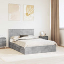 vidaXL Tárolós Ágy fejtámlával Beton Szürke 150 x 200 cm Faanyag