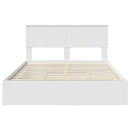 vidaXL Tárolós Ágy fejtámlával fiókkal Fehér 140 x 190 cm Faanyag