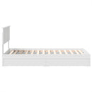 vidaXL Tárolós Ágy fejtámlával fiókkal Fehér 90 x 200 cm Faanyag