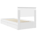vidaXL Tárolós Ágy fejtámlával fiókkal Fehér 75 x 190 cm Faanyag