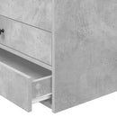 vidaXL Nappaliágy fiókkal Beton Szürke és Fekete 70 x 190 cm Faanyag