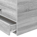 vidaXL Nappaliágy fiókkal Szürke Sonoma és Fekete 75 x 190 cm Faanyag