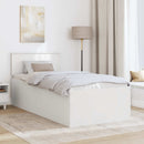 vidaXL Ágykeret fejtámlával Fehér 75 x 190 cm Faanyag