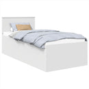 vidaXL Ágykeret fejtámlával Fehér 75 x 190 cm Faanyag