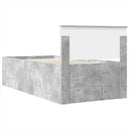 vidaXL Ágykeret fejtámlával Beton Szürke 75 x 190 cm Faanyag
