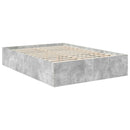 vidaXL Ágykeret fejtámlával Beton Szürke 150 x 200 cm Faanyag