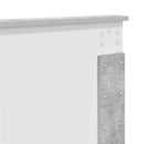 vidaXL Ágykeret fejtámlával Beton Szürke 135 x 190 cm Faanyag