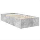 vidaXL Ágykeret fejtámlával Beton Szürke 100 x 200 cm Faanyag
