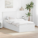 vidaXL Ágykeret fejtámlával Fehér 90 x 190 cm Faanyag