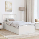 vidaXL Ágykeret fejtámlával Fehér 90 x 190 cm Faanyag