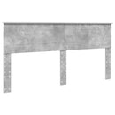 vidaXL Ágykeret fejtámlával Beton Szürke 200 x 200 cm Faanyag