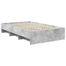 vidaXL Ágykeret fejtámlával Beton Szürke 137 x 203 cm Faanyag