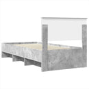 vidaXL Ágykeret fejtámlával Beton Szürke 90 x 200 cm Faanyag