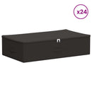 vidaXL Tároló Doboz 24 pcs Antracitszürke 70 x 40 x 18 cm