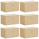 vidaXL Tároló Doboz 6 pcs Krémszínű 55 x 35 x 32 cm Nem szőtt textil