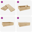 vidaXL Tároló Doboz 24 pcs Krémszínű 70 x 40 x 18 cm Nem szőtt textil