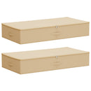 vidaXL Tároló Doboz 2 pcs Krémszínű 90 x 48 x 15 cm Nem szőtt textil