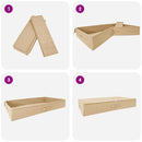 vidaXL Tároló Doboz 6 pcs Krémszínű 90 x 48 x 15 cm Nem szőtt textil