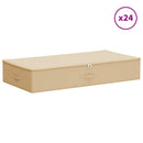 vidaXL Tároló Doboz 24 pcs Krémszínű 90 x 48 x 15 cm Nem szőtt textil