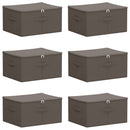 vidaXL Tároló Doboz 6 pcs Szürke 43 x 34 x 23 cm Nem szőtt textil