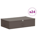 vidaXL Tároló Doboz 24 pcs Szürke 70 x 40 x 18 cm Nem szőtt textil