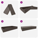 vidaXL Tároló Doboz 24 pcs Szürke 90 x 48 x 15 cm Nem szőtt textil