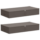 vidaXL Tároló Doboz 2 pcs Szürke 100 x 50 x 18 cm Nem szőtt textil