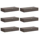 vidaXL Tároló Doboz 6 pcs Szürke 100 x 50 x 18 cm Nem szőtt textil
