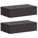vidaXL Tároló doboz átlátszó tetejű ablakkal 2 pcs Antracitszürke