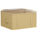 vidaXL Tároló doboz átlátszó tetejű ablakkal Krémszínű 50 x 30 x 25 cm
