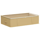 vidaXL Tároló doboz átlátszó tetejű ablakkal Krémszínű 70 x 40 x 18 cm