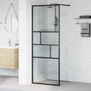 vidaXL Walk-in zuhanyfal Fekete 80 x 195 x 0.5 cm Üveg és Alumínium