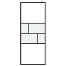 vidaXL Walk-in zuhanyfal Fekete 80 x 195 x 0.5 cm Üveg és Alumínium