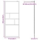 vidaXL Walk-in zuhanyfal Fekete 80 x 195 x 0.5 cm Üveg és Alumínium
