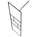 vidaXL Walk-in zuhanyfal Fekete 80 x 195 x 0.5 cm Üveg és Alumínium