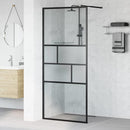 vidaXL Walk-in zuhanyfal Fekete 90 x 195 x 0,5 cm Üveg és Alumínium