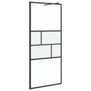 vidaXL Walk-in zuhanyfal Fekete 90 x 195 x 0,5 cm Üveg és Alumínium