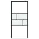 vidaXL Walk-in zuhanyfal Fekete 90 x 195 x 0,5 cm Üveg és Alumínium