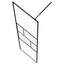 vidaXL Walk-in zuhanyfal Fekete 90 x 195 x 0,5 cm Üveg és Alumínium