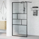 vidaXL Walk-in zuhanyfal Fekete 100 x 195 x 0,5 cm Üveg és Alumínium