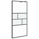 vidaXL Walk-in zuhanyfal Fekete 100 x 195 x 0,5 cm Üveg és Alumínium