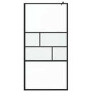 vidaXL Walk-in zuhanyfal Fekete 100 x 195 x 0,5 cm Üveg és Alumínium