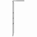 vidaXL Walk-in zuhanyfal Fekete 100 x 195 x 0,5 cm Üveg és Alumínium