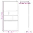 vidaXL Walk-in zuhanyfal Fekete 100 x 195 x 0,5 cm Üveg és Alumínium