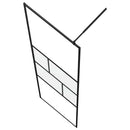 vidaXL Walk-in zuhanyfal Fekete 100 x 195 x 0,5 cm Üveg és Alumínium
