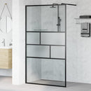 vidaXL Walk-in zuhanyfal Fekete 115 x 195 x 0,5 cm Üveg és Alumínium