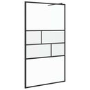 vidaXL Walk-in zuhanyfal Fekete 115 x 195 x 0,5 cm Üveg és Alumínium