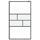 vidaXL Walk-in zuhanyfal Fekete 115 x 195 x 0,5 cm Üveg és Alumínium